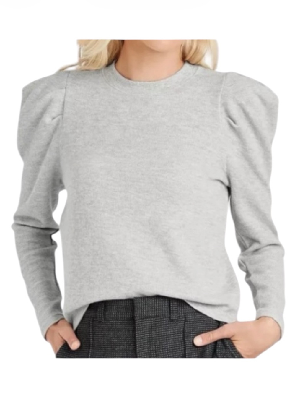 Who What Wear LIMITED EDITION Crewneck Pullover Puff Long Sleeve Sweater